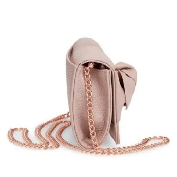 NWOT Ted Baker-CIMMY- Knotted Crossbody Matinee Leather Wallet-Pink - Picture 4 of 12